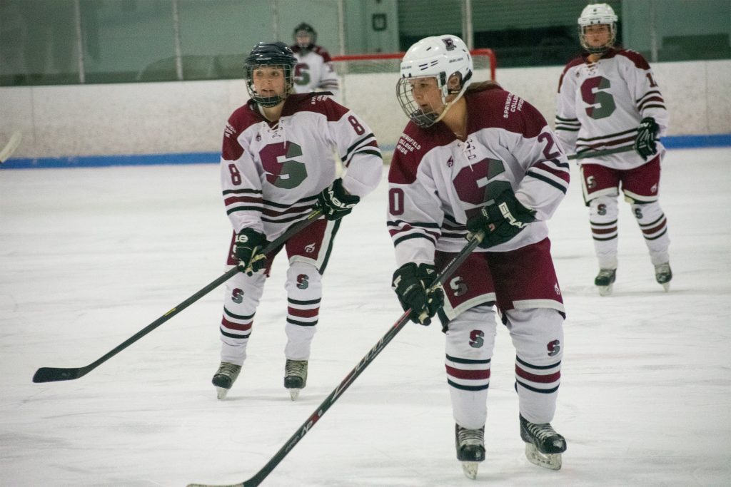 Springfield women's club ice hockey drops game to Paul Smith College, 52